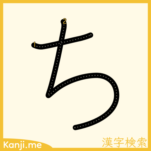 「ち」の筆順