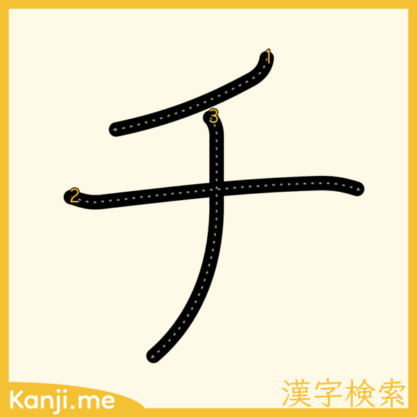 「チ」の筆順