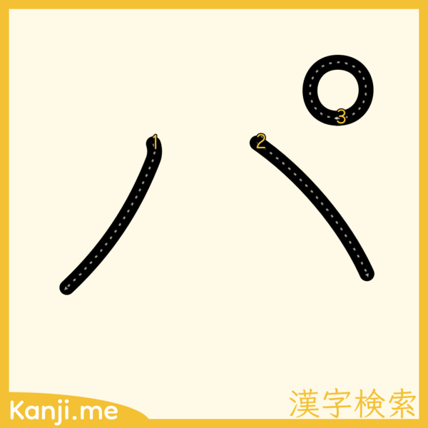 「パ」の筆順