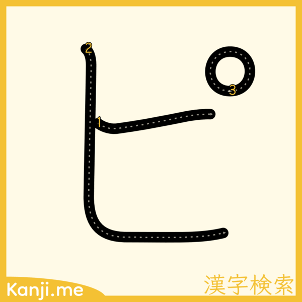 「ピ」の筆順