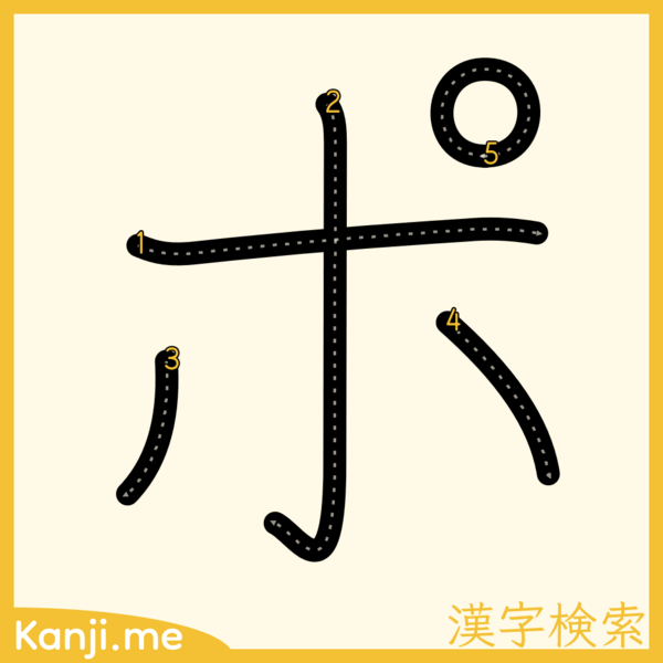 「ポ」の筆順